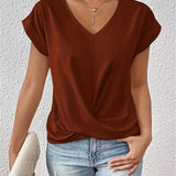 Camiseta Casual Cuello V Corazón Cleo