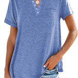 Camiseta de Manga Corta Eira™ con Bolsillo Sólido