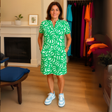Vestido Estampado Monique™ con Escote en Pico
