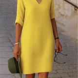 Vestido Elegante con Escote en V Ria™