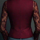 Blazer de Mujer Negro con Encaje Claudia