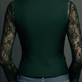 Blazer de Mujer Negro con Encaje Claudia