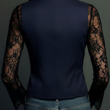 Blazer de Mujer Negro con Encaje Claudia