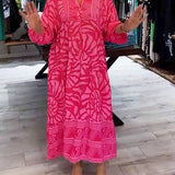 Vestido Estampado con Cuello en V