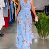 Vestido Sin Mangas Venesa™ con Escote en V y Estampado Floral