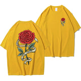 Camiseta Gráfica 'Nunca Separar' con Diseño de Rosa