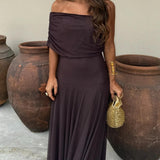 Vestido Largo Off-Shoulder Claudia™ para Bodas y Ocasiones Especiales
