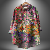 Camisa Floral Artesanal Virginia para Mujer