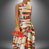 Vestido Largo Geométrico Lotte