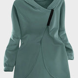 Sudadera con Cremallera Asimétrica