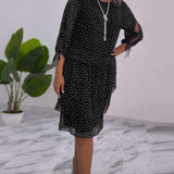 Vestido de Mujer Elegante con Lunares Auterelle