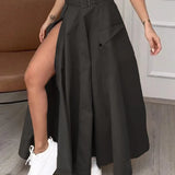 Conjunto de dos piezas sin mangas con abertura sencilla