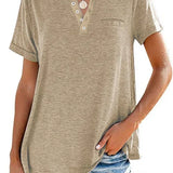 Camiseta de Manga Corta Eira™ con Bolsillo Sólido
