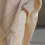 Suéter Poncho Anneta de Gran Tamaño