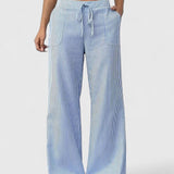 Pantalones Anchos Dominique con Detalles Elegantes
