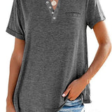 Camiseta de Manga Corta Eira™ con Bolsillo Sólido