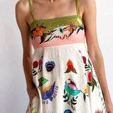 Vestido Lencero Estampado Elegante
