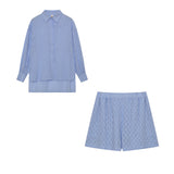 Maude | Conjunto elegante de blusa y pantalones cortos
