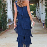 Vestido Zafiro™ Elegante con Flecos