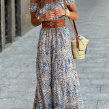 Vestido Sin Hombros Olivia™ con Cinturón Fino y Accesorios