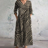 Vestido Largo Vintage Rayas Kyla