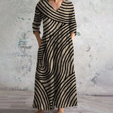 Vestido Elegante de Rayas Annora