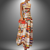 Vestido Largo Geométrico Lotte