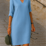 Vestido Elegante con Escote en V Ria™