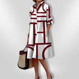 Vestido Midi Geométrico Helena