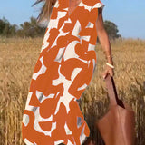 Vestido Estampado Ellen con Escote en Pico