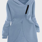 Sudadera con Cremallera Asimétrica