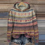 Sudadera con Capucha Étnica Retro Liane