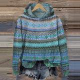 Sudadera con Capucha Étnica Retro Liane