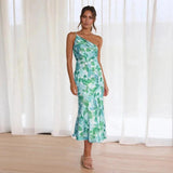 Vestido de Satén Floral Diane