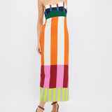 Vestido Largo Multicolor Elsa