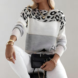 Suéter de Punto para Mujer Pasca™ con Estampado de Leopardo