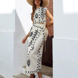 Camilla - Conjunto Estampado de Top y Falda
