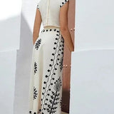 Camilla - Conjunto Estampado de Top y Falda