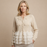 Suéter de Punto Suave con Volantes Elegantes Marieke
