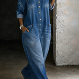 Sophia | Mono de Denim con Espalda Descubierta para Mujer