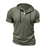 Hoodie Henley de Algodón Hype