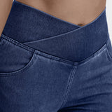 Pantalones de Mezclilla Cintura Cruzada Majestic™