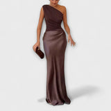 Vestido Elegante de Un Solo Hombro Amarílis
