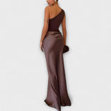 Vestido Elegante de Un Solo Hombro Amarílis