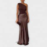Vestido Elegante de Un Solo Hombro Amarílis
