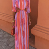 Vestido Elegante Paloma con Abertura Lateral