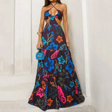 Vestido de Flores con Cuello Halter Saylor™