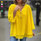 Blusa de Gasa Margot con Cremallera