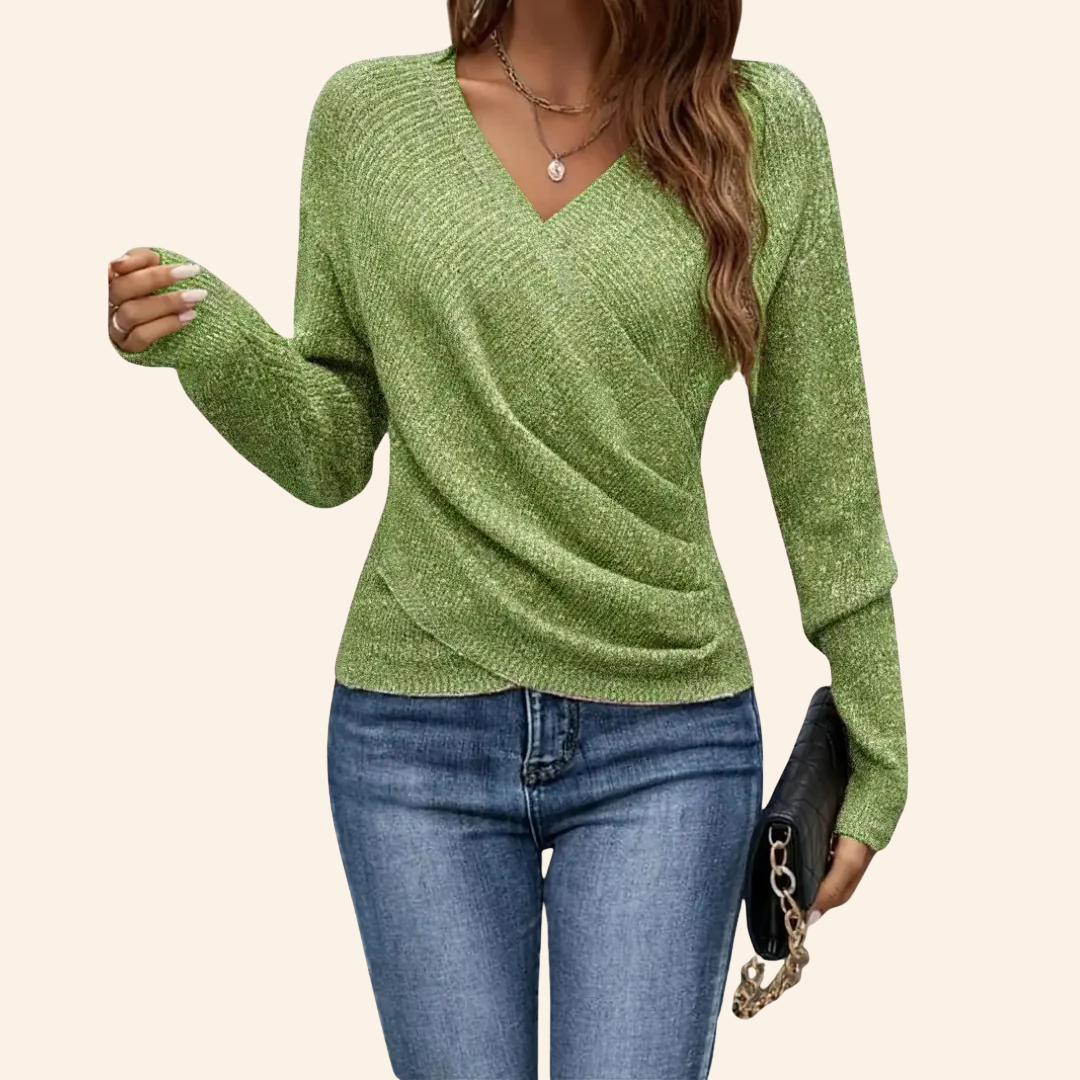 Top Cruzado Elegante Jasmijn con Escote en V