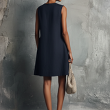 Vestido Mini con Botonadura Dorada Alba para Mujer